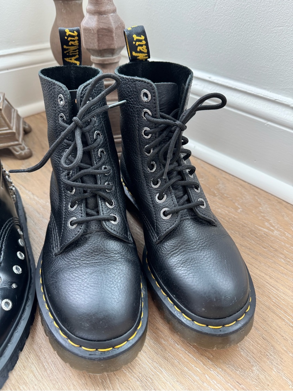 Dr. Martens Black Leather Lace-Up Boots